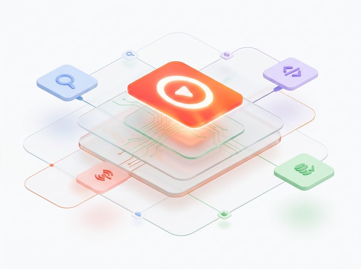 Ollanode API Platform Architecture 3D Graphic